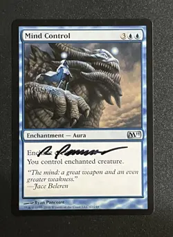 SIGNED Mind Control 67/249 + Glimmerpoint Stag 9/249 Ryan Pancoast MTG Uncommons - Image 2