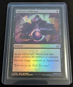 MTG - x2 Embrace Oblivion 1 FOIL & 1 Regular - Edge of Eternities - Pack Fresh!! - Image 2