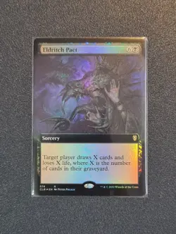 MTG Eldritch Pact - Extended Art Foil - CLB - Near Mint+ Condition - Image 1
