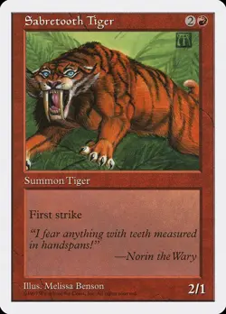 MTG - Sabretooth Tiger - Fifth Edition - X1 - (LP) - - Image 1