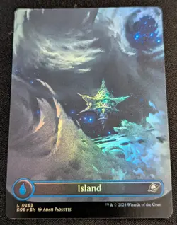 MTG - Island (0263) BORDERLESS FOIL - Edge of Eternities - Pack Fresh!! - Image 1