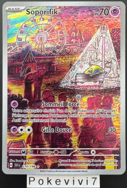 Carte Pokemon SOPORIFIK 210/198 Holo Secrete EV1 Ecarlate et Violet SV1 FR NEUF - Image 1