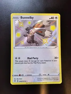 Bunnelby SV097/SV122 Shining Fates Shiny Holo Rare Pokemon Card - NM - Image 1