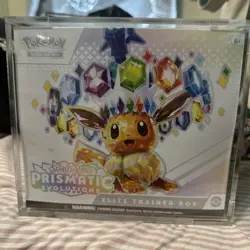 Pokemon SV: Prismatic Evolutions ETB Elite Trainer Box Sealed With Acrylic Case - Image 1
