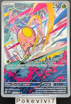 Carte Pokemon TERRACOOL 201/198 Holo Secrete EV1 Ecarlate et Violet SV1 FR NEUF - Image 1