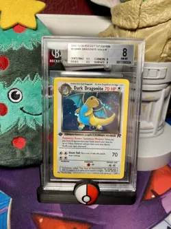 Pokemon 2000 Team Rocket Dark Dragonite 5/82 Holo 1st Edition BGS 8 SWIRl 💫WOTC - Image 1