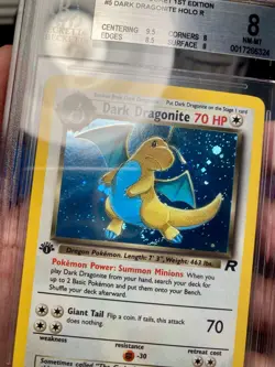Pokemon 2000 Team Rocket Dark Dragonite 5/82 Holo 1st Edition BGS 8 SWIRl 💫WOTC - Image 2
