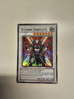 Yugioh X-Saber Urbellum 5DS2-EN043 Super Rare 1st Ed - Image 1
