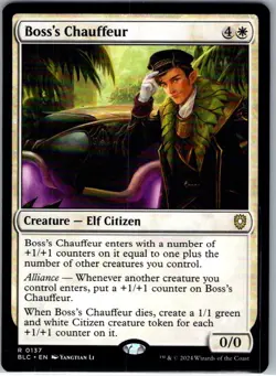 Boss's Chauffeur 137 R Commander: Bloomburrow MTG Near Mint - Image 1