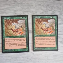 MTG Overrun Tempest magic The Gathering Card +EXTRAS. - Image 1