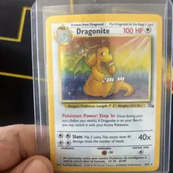 Dragonite Pokemon Card 1999 4/62 Fossil Set Holo Super Rare NM Condition - Image 2