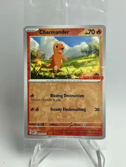 Charmander Gamestop Sealed Promo 004/165 Reverse Holo Pokemon 151 - Image 1