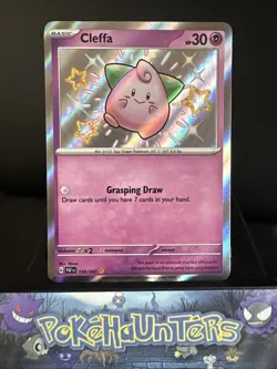 Pokemon Card Cleffa 150/091 Paldean Fates Baby Shiny Rare Near Mint - Image 1