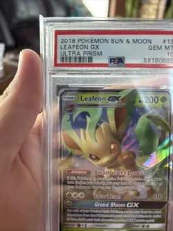 2018 Pokemon Sun & Moon Ultra Prism Leafeon GX #13 / 156 PSA 10 Low Pop 209 - Image 3