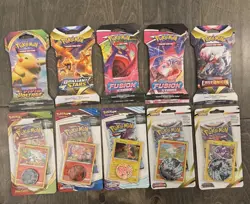 Pokemon Sword and Shield Sleeved Booster Packs Sealed Collection Fusion Strike - Image 1
