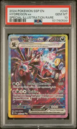 2024 POKEMON SSP EN-SURGING SPARKS SPECIAL ILLUSTRATION RARE HYDREIGON EX PSA 10 - Image 1