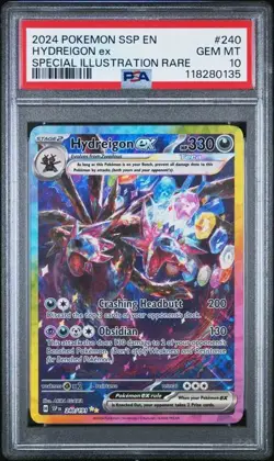 2024 POKEMON SSP EN-SURGING SPARKS SPECIAL ILLUSTRATION RARE HYDREIGON EX PSA 10 - Image 1