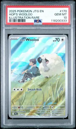 Pokemon Hop's Wooloo Illustration Rare Holo Card 170/159 Journey Together PSA 10 - Image 1