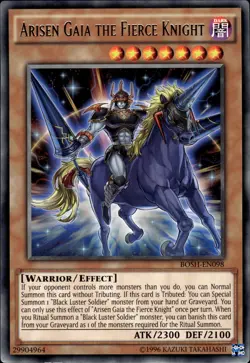 Arisen Gaia The Fierce Knight - Rare BOSH-EN098 - NM - YuGiOh - Image 1