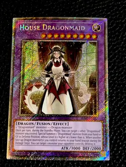 House Dragonmaid RA03-EN037 Yugioh 1st Edition Platinum Secret Rare - Image 1