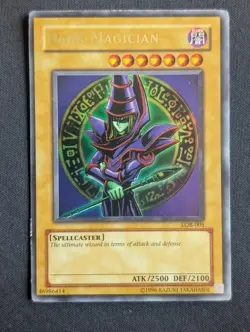 Yugioh Dark Magician LOB-005 The Legend of Blue Eyes White Dragon Unlimited LP - Image 1