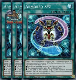 Yugioh! 3x Armored Xyz MZMI-EN025 Super Rare 1st Ed NM - Image 1