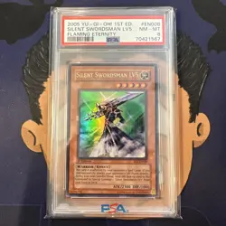 PSA 8 NM 2005 YU-GI-Oh! Flaming Eternity SILENT SWORDSMAN LV5 EN008 1st Ed - Image 2