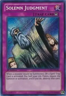 Solemn Judgment - LCYW-EN152 - Secret Rare 1st Edition Yugioh - Image 1