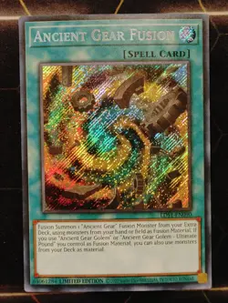 Ancient Gear Fusion LDS1-EN090 Limited Edition Secret Rare Near Mint Yu-Gi-Oh! - Image 1