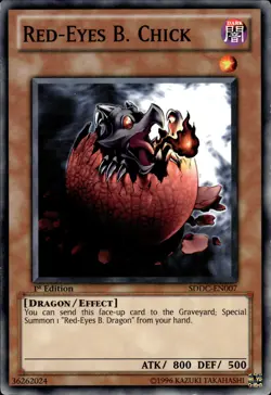 Red-Eyes B. Chick - 1st Edition SDDC-EN007 - MP - YuGiOh - Image 1