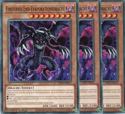 yugioh 3x Finsternis End-Evaporationsdrache INFO-DE011 COMMON 1AUFLAGE DEUTSCH - Image 1