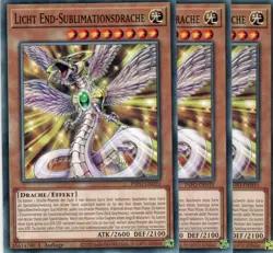 yugioh 3x Licht End-Sublimationsdrache INFO-DE010 COMMON 1AUFLAGE DEUTSCH - Image 1