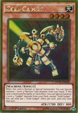 Yugioh! LP Gold Gadget - MVP1-ENG18 - Gold Rare - 1st Edition Lightly Played, En - Image 1