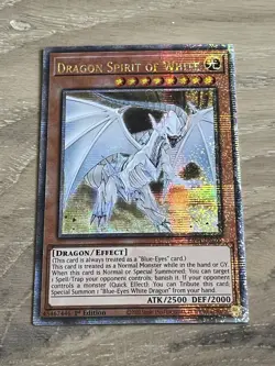 Dragon Spirit of White RA04-EN265 Quarter Century Secret Rare NM Yugioh - Image 1
