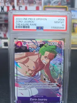 One Piece Zoro-Juurou Treasure Rare Character Card ST18-004 ENG English PSA 10 - Image 3
