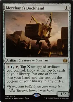 163/184 MERCHANT'S DOCKHAND RARE AETHER REVOLT MTG CARD - Image 1
