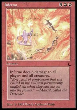 Inferno - Light Play MTG The Dark - Image 1