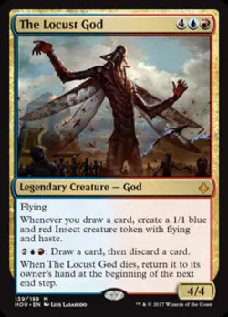 The Locust God - Light Play MTG Hour of Devastation - Image 1