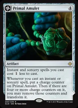 Primal Amulet (Primal Wellspring) - Light Play MTG Ixalan - Image 1