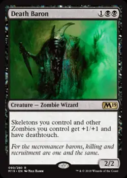 Death Baron - Light Play MTG Magic 2019 Core Set - Image 1