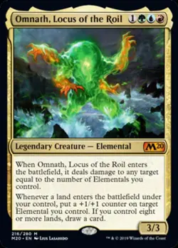 Omnath, Locus of the Roil - Light Play MTG Magic 2020 Core Set - Image 1
