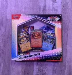 Pokemon TCG Prismatic Evolutions Poster Collection Box New + Sealed - Image 1