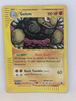 Golem 014/165 Expedition Base Set Holo Rare Pokemon TCG Nintendo e-reader MP - Image 1