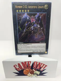 YuGiOh Number C102: Archfiend Seraph PRIO-EN044 1st Edition Ultimate Rare NM - Image 1