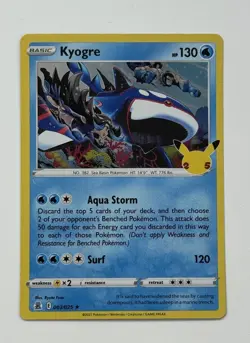 Pokemon TCG Celebrations Kyogre 003/025 Holo Rare SEE PICS Card NM - Image 1