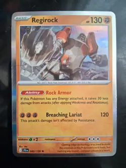 Pokemon TCG Regirock 082/159 Holofoil Rare Card Journey Together - Image 1