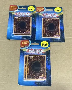 Qty of 3 YuGiOh Blister Card Packs (10 + 1 Rare Each) DG Exclusive New - Image 1