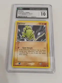 Pokemon Larvitar Pop Series 1 CGC Graded Gem Mint Card - Image 1
