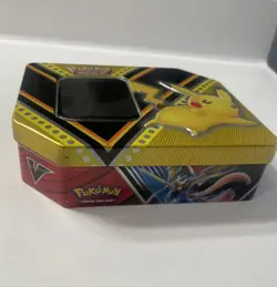 Pokemon TCG Trading Card Game Pikachu V Powers Metal Tin Box Empty No Cards 2020 - Image 3