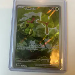 Pokemon TCG Caterpie 172/165 Scarlet & Violet 151 Illustration Rare Card - Image 1